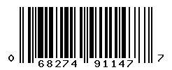 UPC barcode number 068274911477