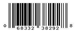 UPC barcode number 068332382928