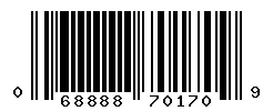 UPC 068888701709 barcode image