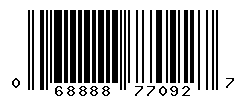 UPC barcode number 068888770927