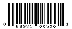 UPC barcode number 068981005001