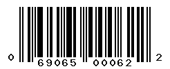 UPC barcode number 069065000622