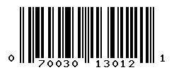 UPC barcode 070030130121