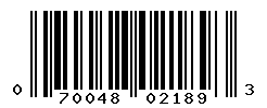 UPC barcode number 070048021893