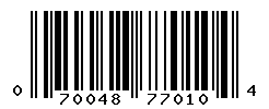 upc 070048770104 barcode image