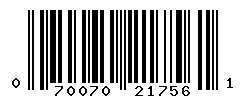 upc 070070217561 barcode image