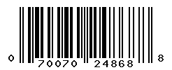 UPC barcode number 070070248688