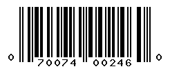 UPC barcode number 070074002460