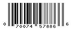 UPC barcode number 070074578866 lookup