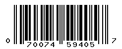 UPC barcode number 070074594057