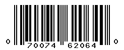 UPC barcode 070074620640
