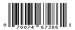 UPC barcode number 070074672861