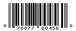 UPC barcode number 070077004560