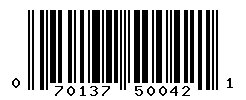 UPC barcode number 070137500421 lookup