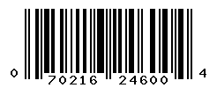 UPC barcode number 070216246004