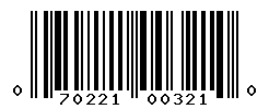 UPC barcode number 070221003210