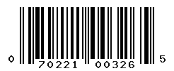 UPC barcode number 070221003265