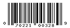 UPC barcode number 070221003289