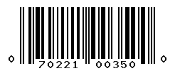 UPC barcode number 070221003500