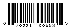 UPC barcode number 070221005535