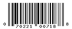 UPC barcode number 070221007188