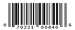 UPC barcode number 070221008406