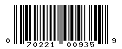 UPC barcode number 070221009359