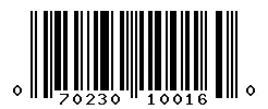 UPC barcode 070230100160