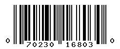 UPC barcode number 070230168030