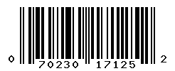 UPC barcode number 070230171252