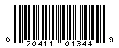 UPC barcode 070411013449