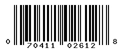 UPC barcode 070411026128