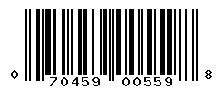 UPC barcode number 070459005598