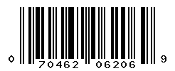 UPC barcode number 070462062069