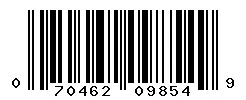 UPC barcode 070462098549