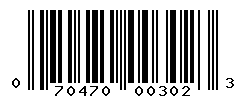 UPC barcode number 070470003023