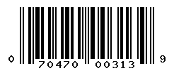 UPC barcode number 070470003139