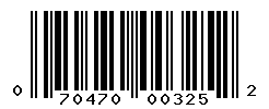 UPC barcode number 070470003252