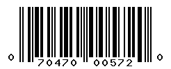 UPC barcode number 070470005720