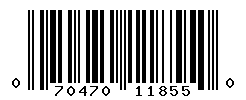 UPC barcode number 070470118550