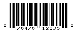 UPC barcode number 070470125350