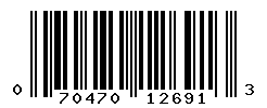 UPC barcode number 070470126913