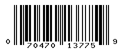 UPC barcode number 070470137759