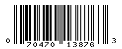 UPC barcode number 070470138763