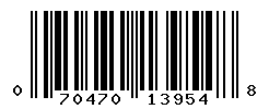 UPC barcode number 070470139548