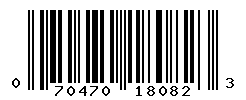 UPC barcode number 070470180823