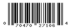 UPC barcode number 070470271064