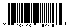 UPC barcode number 070470284491