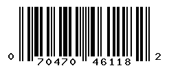 UPC barcode number 070470461182