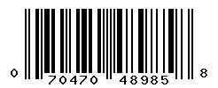 UPC barcode number 070470489858